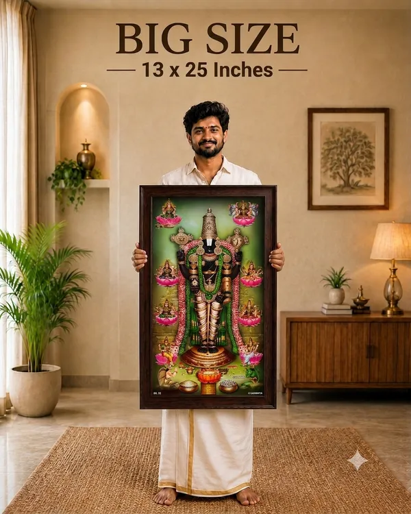 Tulsimala_Balaji_with_Astalakshmi_wooden_photo_frame