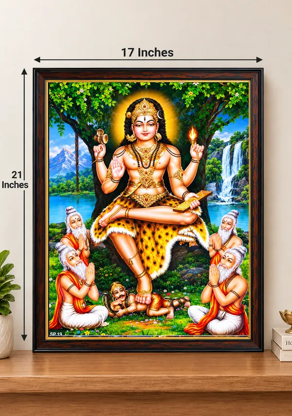 Dakshinamurthy_Wooden_Framed_Wall_Art_for_Pooja