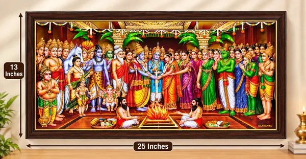 Srinivasa_Kalyanam_Long_Size_Wooden_Framed_Wall_Art