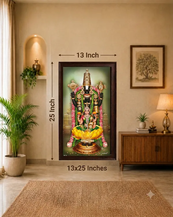 Tirupati_Balaji_Padala_Lakshmi_Venkateshwara_Swamy_Wooden_Framed_Wall_Art