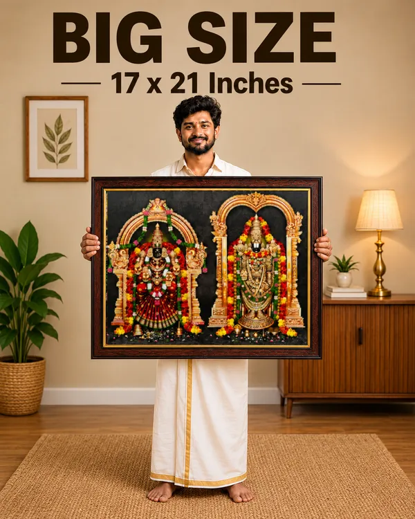 Tirupati_balaji_with_padmavati_Framed_Religious_Deity_Wall_Art