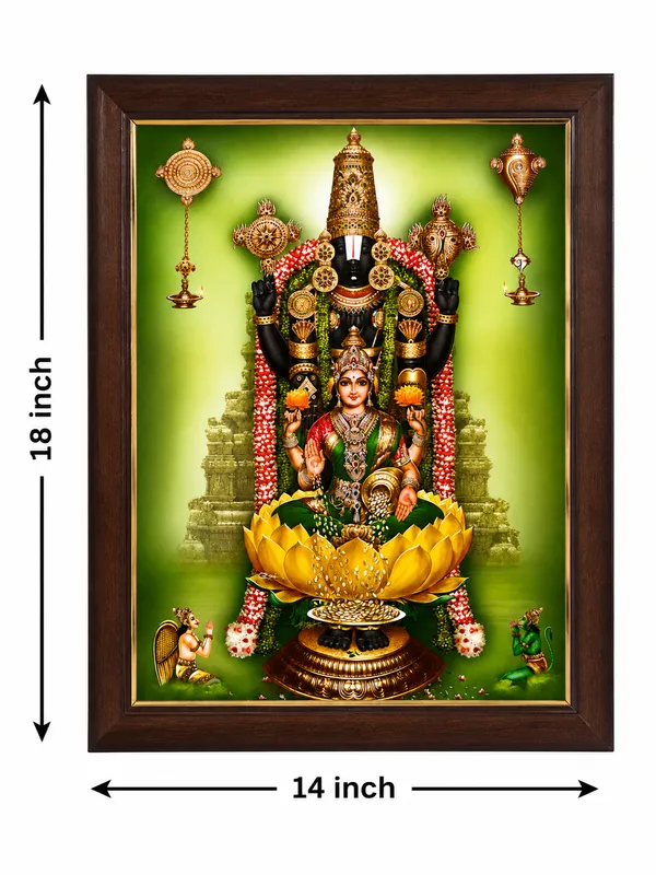 Tirupati_Balaji_Padala_Lakshmi_Venkateshwara_Swamy_Wooden_Framed_Wall_Art