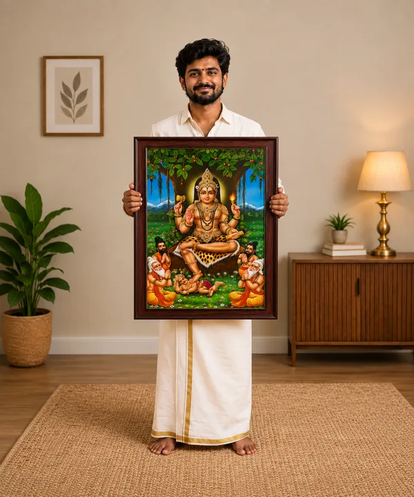 Dakshinamurthy_Wooden_Framed_Wall_Art_for_Pooja