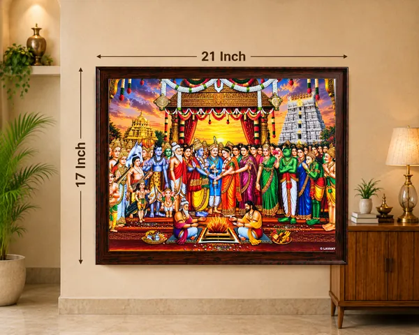 Srinivasa_Kalyanam_Long_Size_Wooden_Framed_Wall_Art