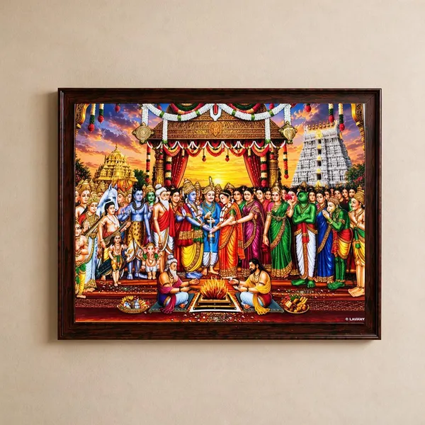 Srinivasa_Kalyanam_Long_Size_Wooden_Framed_Wall_Art