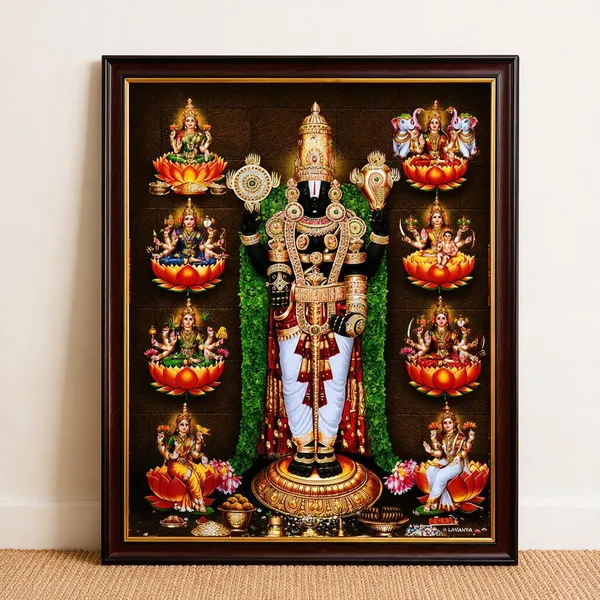 Tulsimala_Balaji_Astalakshmi_Wooden_Framed_Wall_Art