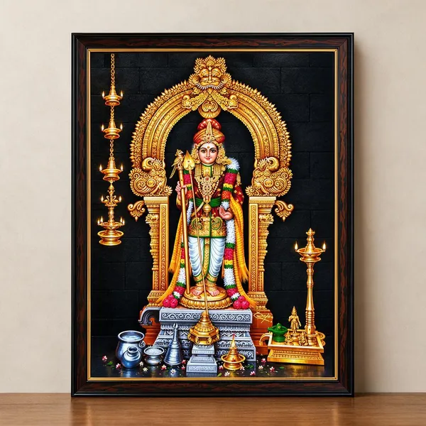 Lord_Raja_Murugan_Religious_Wooden_Framed_Wall_Art