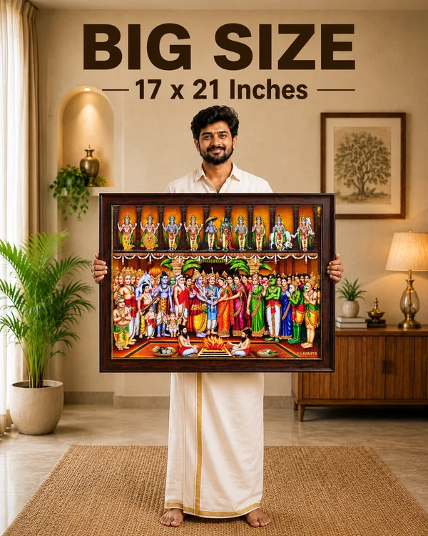 Srinivasa_Kalyanam_Dasavata_Large_Size_Wooden_Framed_Wall_Art