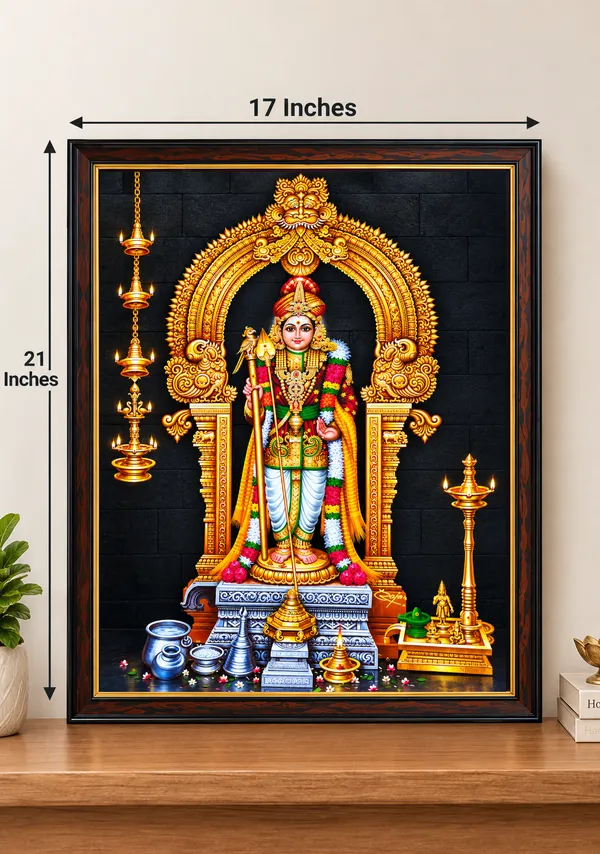 Lord_Raja_Murugan_Religious_wooden_framed_Wall_Art