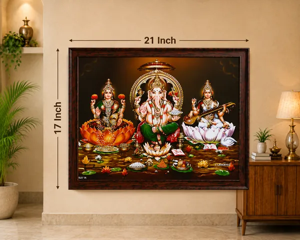 Framed_Religious_Ganesha_Lakshmi_Saraswati_Wall_Art