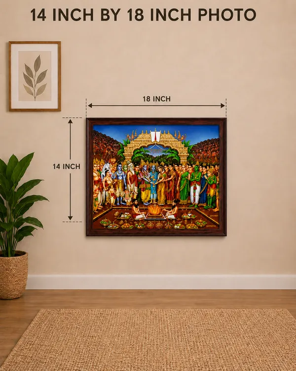 Tirupati_Balaji_Srinivasa_Kalyanam_wooden_photo_frame