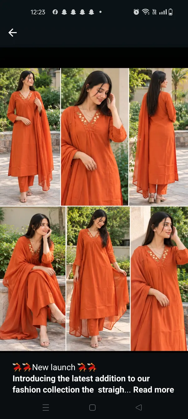 Orange_Straight_Kurta_Set_For_Women