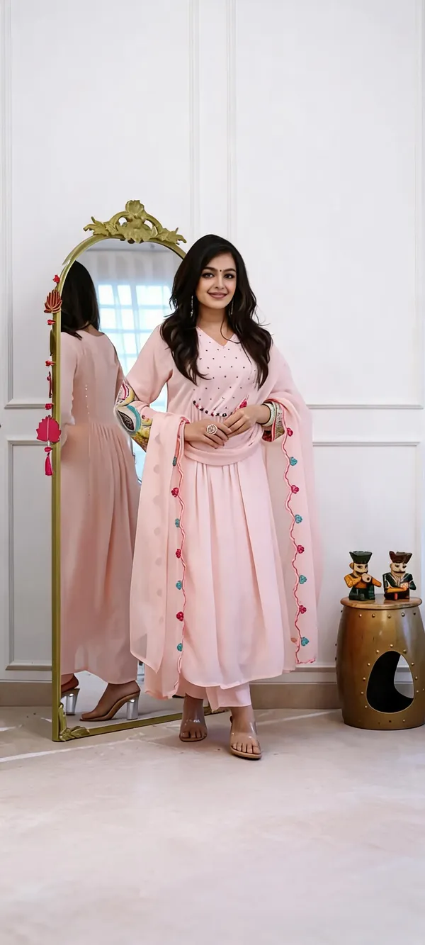 Pink_Cotton_Flared_Anarkali_Suit_Set_For_Women
