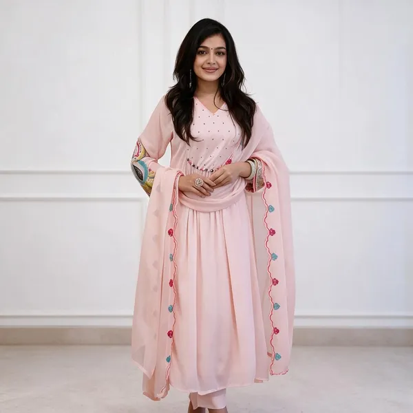 Pink_Cotton_Flared_Anarkali_Suit_Set_For_Women
