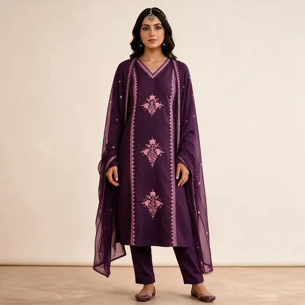 Purple_Cotton_Straight_Embroidered_Kurta_Pant_Dupatta_Set_For_Women