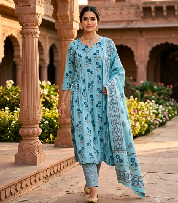 Blue_Cotton_Straight_Printed_Ethnic_Suit_Set_For_Women