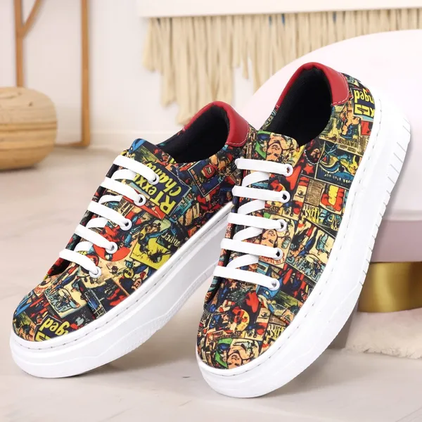 Comic_Women_Sneakers_Floral_Printed_Casual_Washable_Shoes_By_Sprique