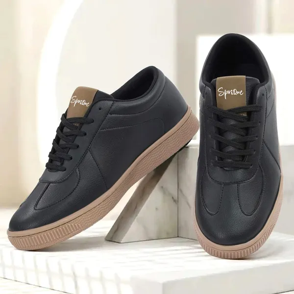 Men_S_Black_Casual_Lace_Up_Sneakers_With_Tan_Sole