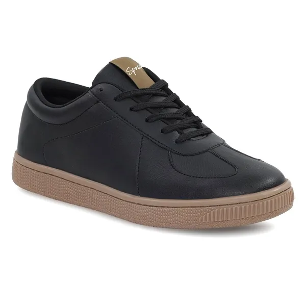 Men_S_Black_Casual_Lace_Up_Sneakers_With_Tan_Sole
