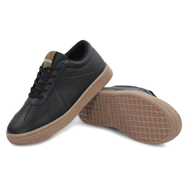 Men_S_Black_Casual_Lace_Up_Sneakers_With_Tan_Sole