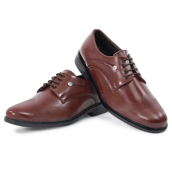 Men_S_Premium_Brown_Glossy_Formal_Lace_Up_Shoes_With_Textured_Toe_For_Office_Party_Wear