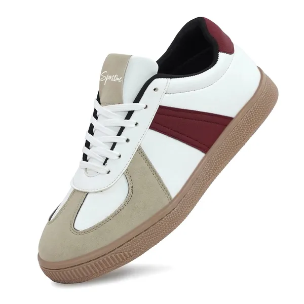 Sprique_Mens_Casual_Sneakers_White,_Beige_&_Maroon