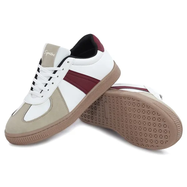 Sprique_Mens_Casual_Sneakers_White,_Beige_&_Maroon