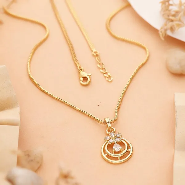 Gold_Brass_Layered_Circular_Stone_Pendant_Necklace_For_Women