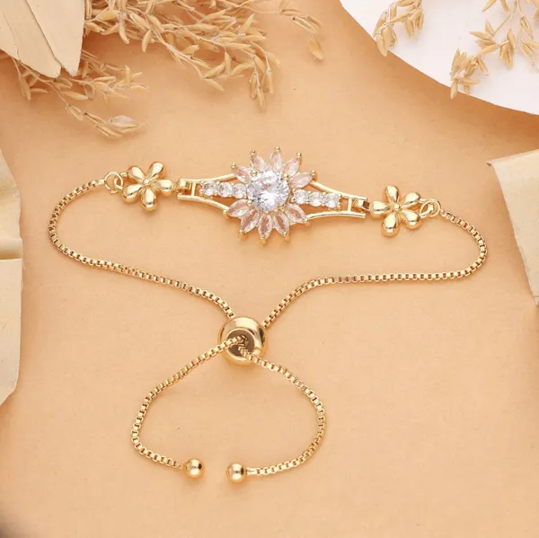 Gold_Tone_Floral_Stone_Bracelet_for_Women