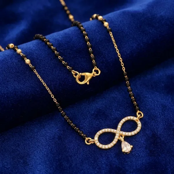 Gold_Brass_Black_Bead_Infinity_Pendant_Mangalsutra_Necklace_For_Women