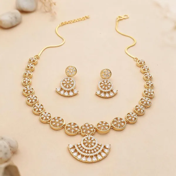 Gold_Brass_Floral_Motif_Traditional_Necklace_Set_For_Women