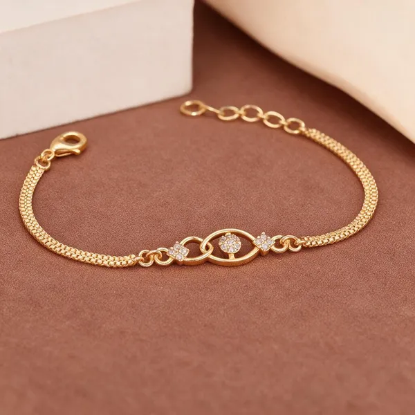 Gold_Brass_Oval_Link_Stone_Bracelet_For_Women