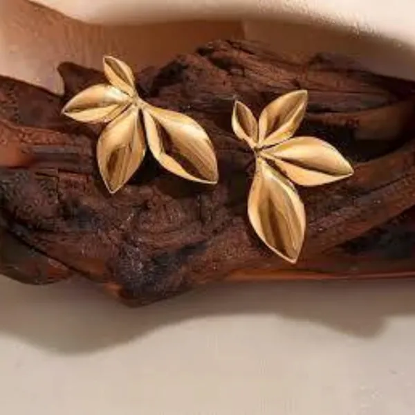 Gold_Stainless_Steel_Leaf_Stud_Earrings_For_Women_Pack_Of_2