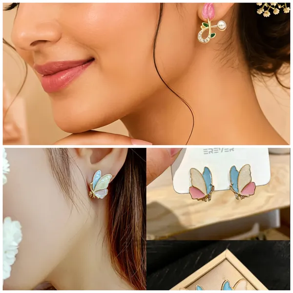 Gold_And_Pink_Stainless_Steel_Floral_Pearl_Stud_Earrings_For_Women_Pack_Of_2