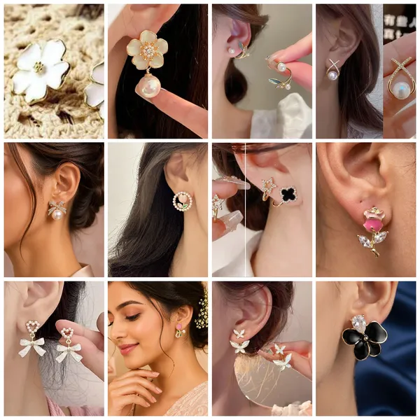 Gold_Alloy_Korean_Stud_Earrings_Set_With_Jewellery_Box_For_Women