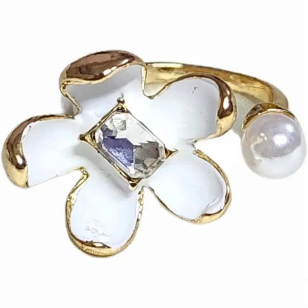 White_Stainless_Steel_Floral_Pearl_Statement_Ring_For_Women_Pack_Of_2