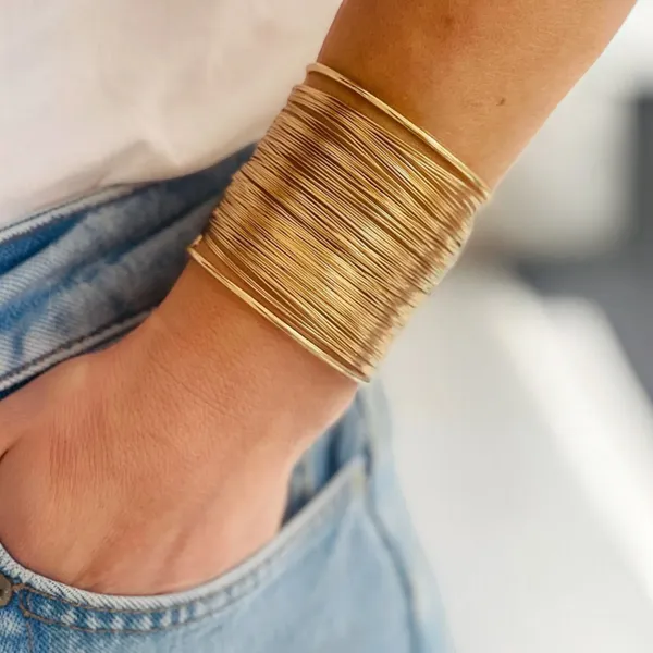 Gold_Stainless_Steel_Stackable_Layer_Bangle_Bracelet_For_Women