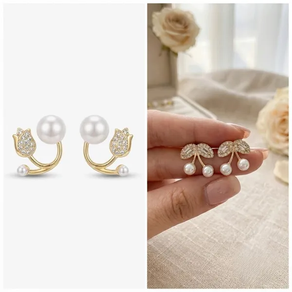 Gold_Stainless_Steel_Cherry_Pearl_Drop_Earrings_For_Women_Pack_Of_2