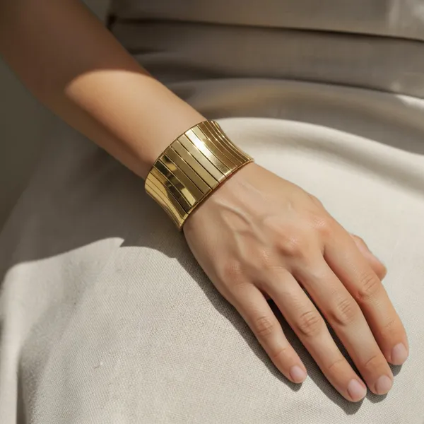 Gold_Stainless_Steel_Wide_Cuff_Bracelet_For_Women