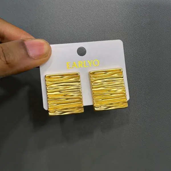 Gold_Stainless_Steel_Textu_Rectangular_Drop_Earrings_For_Women_Pack_Of_2
