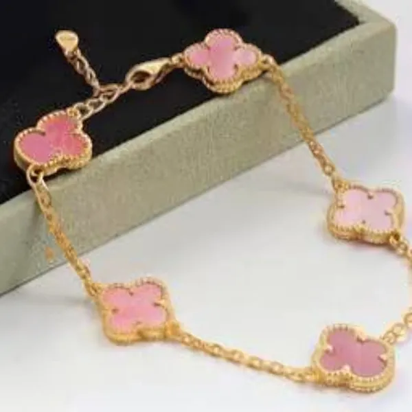 Gold_And_Pink_Stainless_Steel_Clover_Charm_Bracelet_For_Women_Pack_Of_2