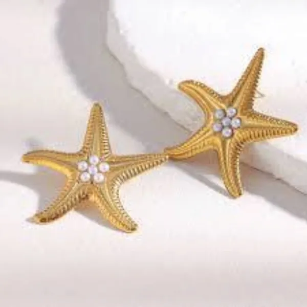 Gold_Stainless_Steel_Starfish_Stud_Earrings_For_Women_Pack_Of_2