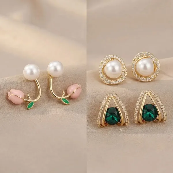 Multicolor_Stainless_Steel_Pearl_Leaf_Drop_Earrings_For_Women_Pack_Of_3