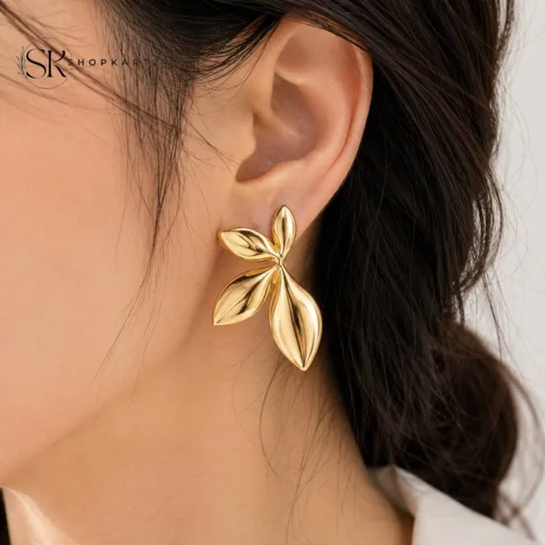 Gold_Stainless_Steel_Leaf_Stud_Earrings_For_Women_Pack_Of_2