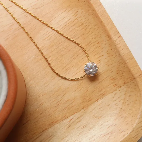 Gold_Tone_Solitaire_Crystal_Pendant_Necklace_For_Women