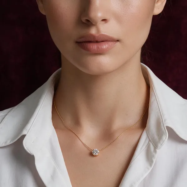 Gold_Tone_Solitaire_Crystal_Pendant_Necklace_For_Women