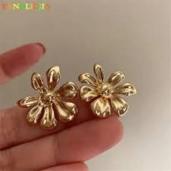 Gold_Stainless_Steel_Floral_Stud_Earrings_For_Women_Pack_Of_2