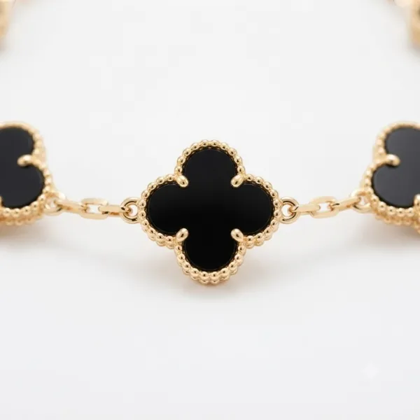 Gold_And_Black_Stainless_Steel_Clover_Charm_Chain_Bracelet_For_Women_Pack_Of_2
