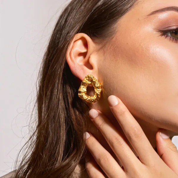 Gold_Stainless_Steel_Textu_Statement_Hoop_Earrings_For_Women_Pack_Of_2
