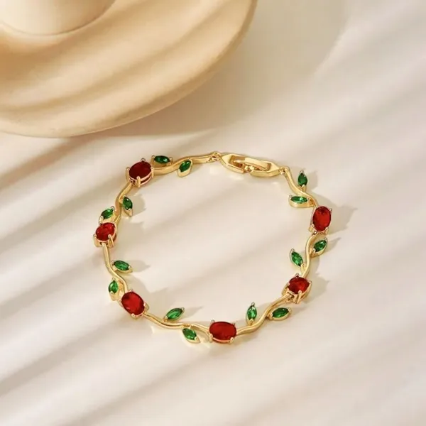 Gold_Stainless_Steel_Leaf_Motif_Bracelet_For_Women_Pack_Of_2
